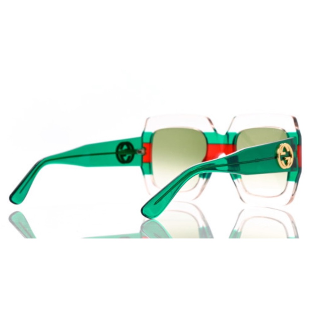Gucci NWT! Green and Red Sunglasses for Women - Picture 4 of 16